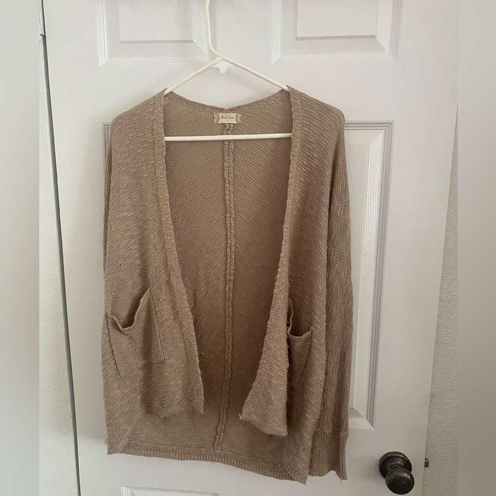 Small Altr’d State Tan Cardigan (has small stain on the back)